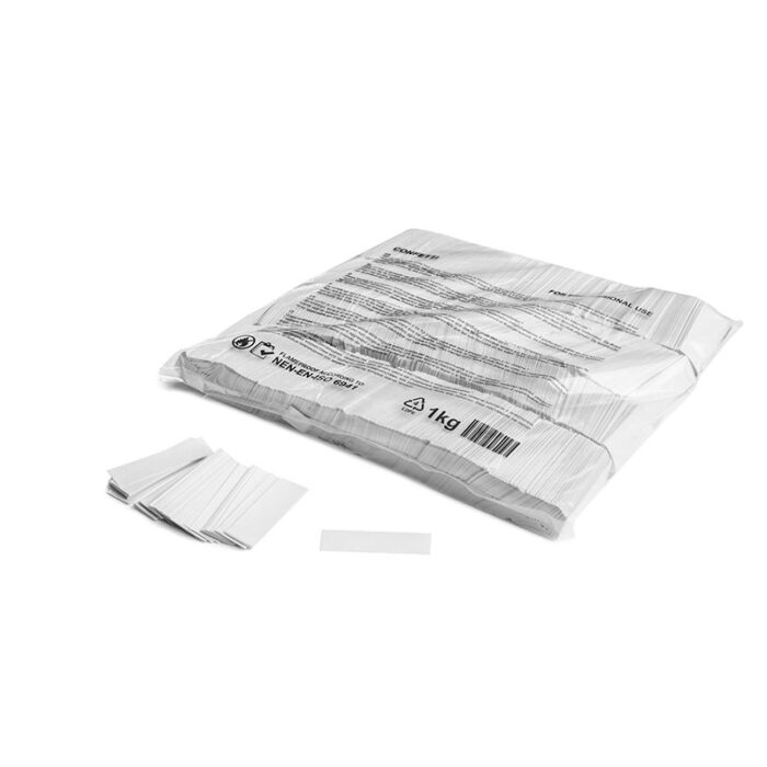 MagicFX - Slowfall confetti rectangles 55 x 17 mm - White
